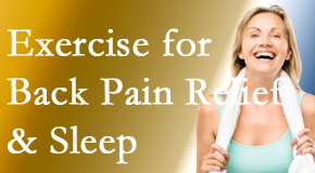 Aaron Chiropractic Clinic shares new research about the benefit of exercise for back pain relief and sleep. 