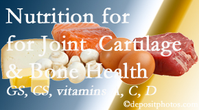 Aaron Chiropractic Clinic explains the benefits of vitamins A, C, and D as well as glucosamine and chondroitin sulfate for cartilage, joint and bone health. 