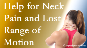 Aaron Chiropractic Clinic helps neck pain patients with limited spinal range of motion find relief of pain and restored motion.