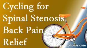 Aaron Chiropractic Clinic encourages exercise like cycling for back pain relief from lumbar spine stenosis.