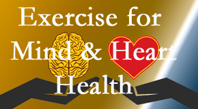 A healthy heart helps maintain a healthy mind, so Aaron Chiropractic Clinic encourages exercise.