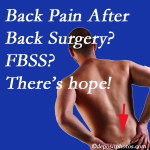 Fort Wayne chiropractic care offers a treatment plan for relieving post-back surgery continued pain (FBSS or failed back surgery syndrome).