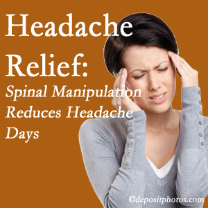 Fort Wayne chiropractic care at Aaron Chiropractic Clinic may reduce headache days each month.