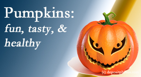 Aaron Chiropractic Clinic respects the pumpkin for its decorative and nutritional benefits especially the anti-inflammatory and antioxidant!