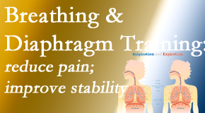 Aaron Chiropractic Clinic explains spine stability and how new research shows that breathing and diaphragm training help with back pain.