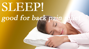 Aaron Chiropractic Clinic shares research that says good sleep helps keep back pain at bay. 