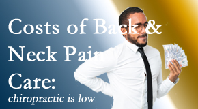 Aaron Chiropractic Clinic explains the various costs associated with back pain and neck pain care options, both surgical and non-surgical, pharmacological and non-drug. 