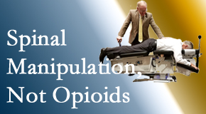 Chiropractic spinal manipulation at Aaron Chiropractic Clinic is worthwhile over opioids for back pain control.