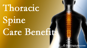 Aaron Chiropractic Clinic is amazed at the benefit of thoracic spine treatment beyond the thoracic spine to help even neck and back pain. 
