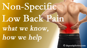 Aaron Chiropractic Clinic share the specific characteristics and treatment of non-specific low back pain. 