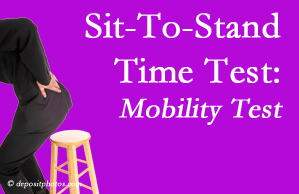 Fort Wayne chiropractic patients are encouraged to check their mobility via the sit-to-stand test…and increase mobility by doing it!