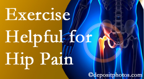Aaron Chiropractic Clinic may suggest exercise for hip pain relief along with other chiropractic care options.