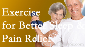 Aaron Chiropractic Clinic incorporates the recommendation to exercise into its treatment plans for chronic back pain sufferers as it improves sleep and pain relief.