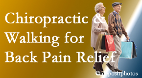 Aaron Chiropractic Clinic encourages walking for back pain relief in combination with chiropractic treatment to maximize distance walked.