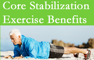 Aaron Chiropractic Clinic presents support for core stabilization exercises at any age in the management and prevention of back pain. 